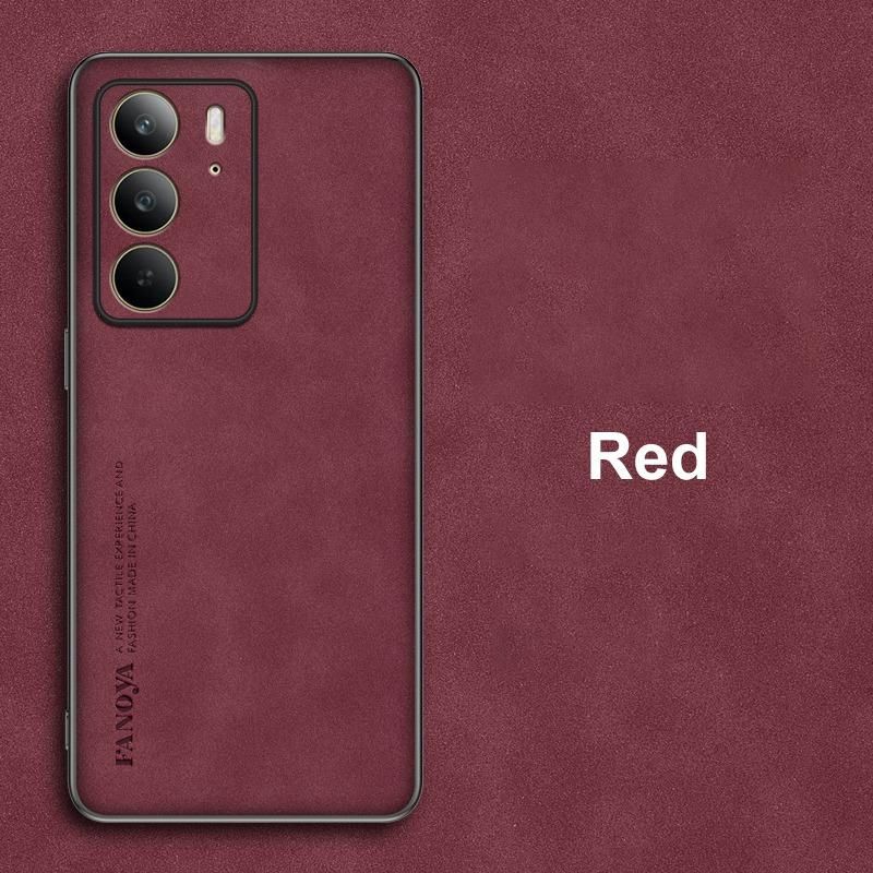 

Для Realme C75 Чехол Роскошный Кожаный Чехол для Телефона Для Realme C75 RealmeC75 Задняя Крышка Матовый Силиконовый Ударопрочный Полная Защита For Realme C75 красный