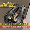 Muffin thick-soled wedge sandals women's outer wear 2025 summer new Internet celebrity transparent one-word strap toe fashion sandals