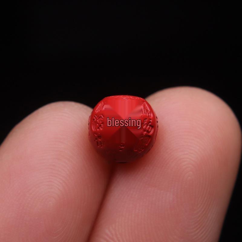 

Genuine Water-Washed Cinnabar Beads for DIY Jewelry - Round Spacer Beads