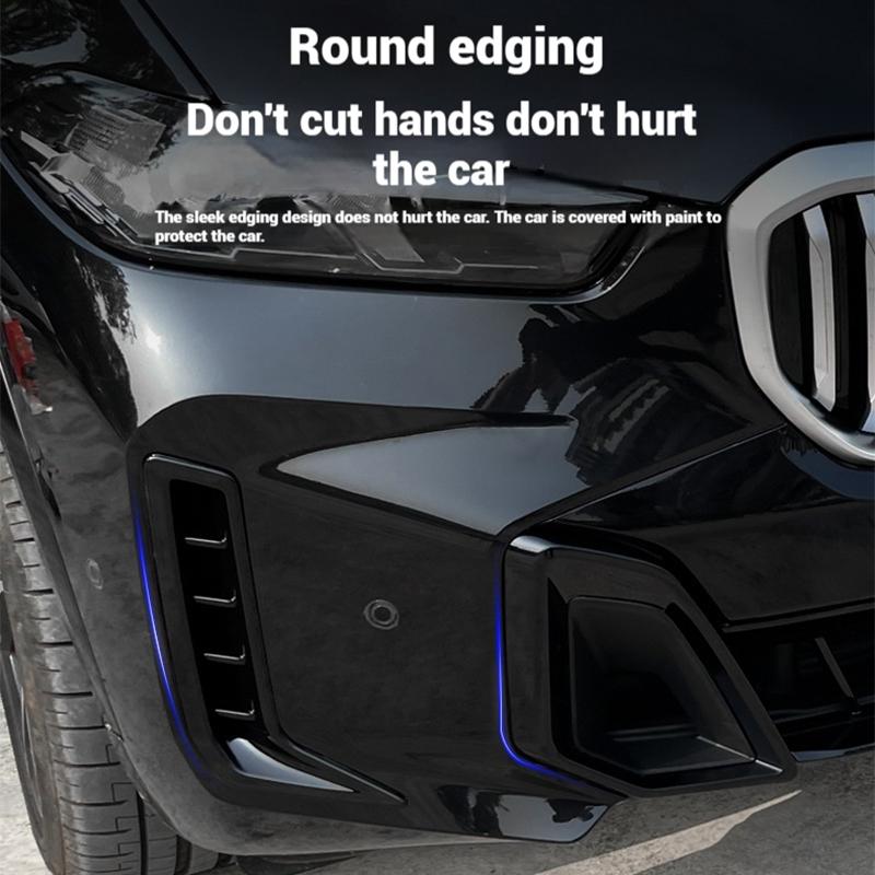 For BMW X5 G05 M Sport LCI -2025 Front Bumper Fog Light Frame Cover Car Fog Lamp Body Kit Splitter Cover Grille Sticker