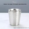 Golden Diamond Honeycomb 304 Stainless Steel Double-Layer Cup - Hammered Design, Anti-Scald. Perfect for Juice, Beer, and Tea.