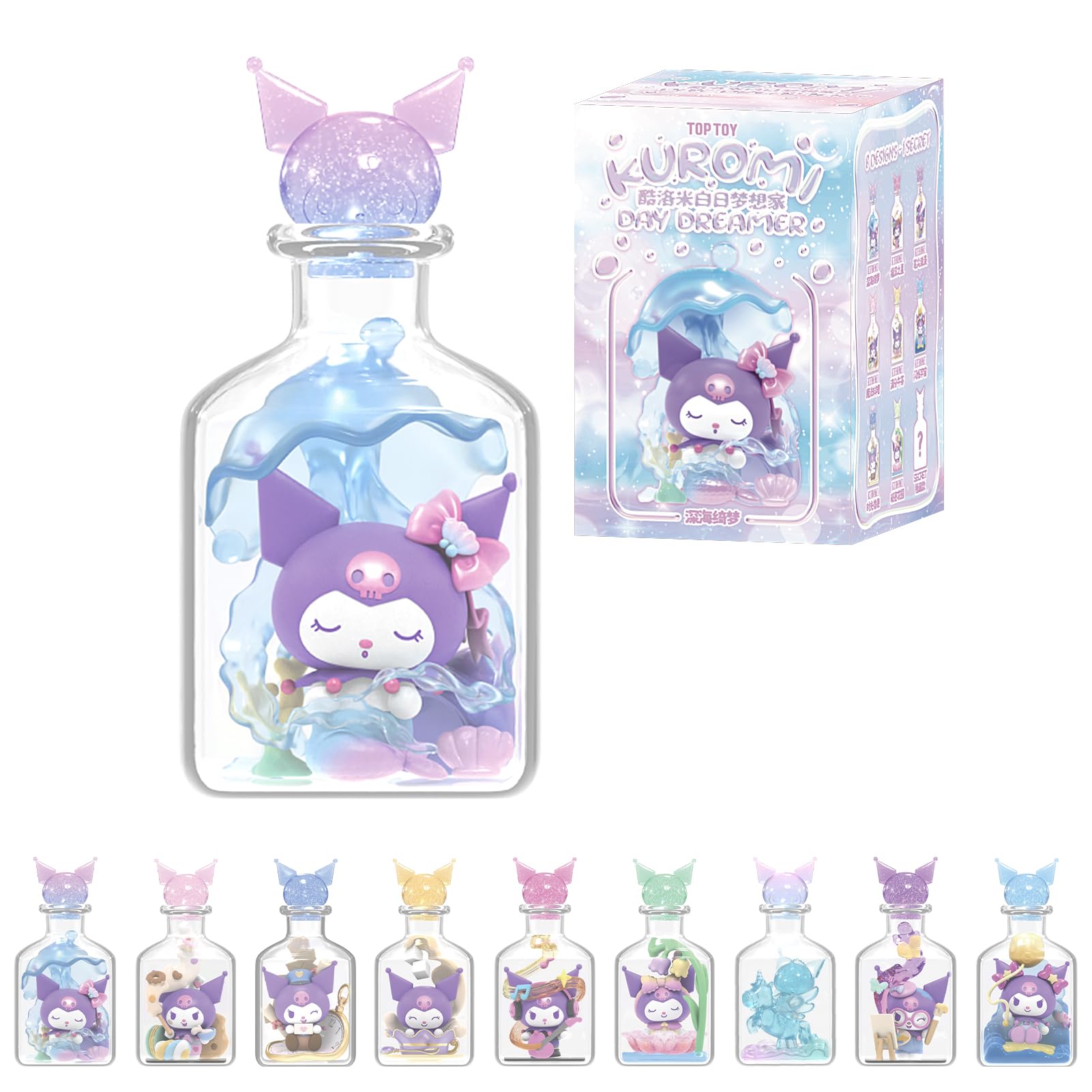 

TOP TOY Sanrio Kuromi Daydreamer Series [1 Piece] Gachapon Blind Box Figure Soft Vinyl PVC Premium Toy Birthday Gift Kuromi Character Collector