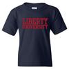 Liberty University Flames Basic Block Youth T-Shirt - Navy
