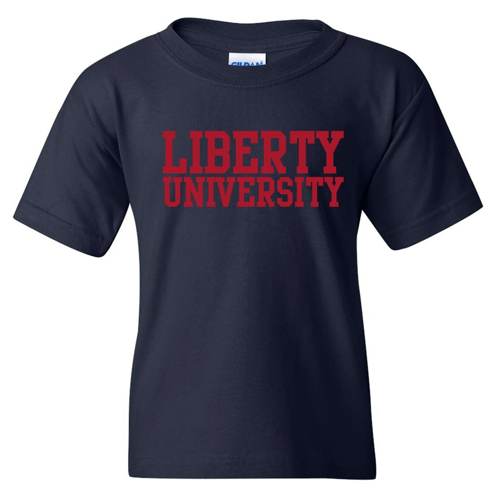 Liberty University Flames Basic Block Youth T-Shirt - Navy M