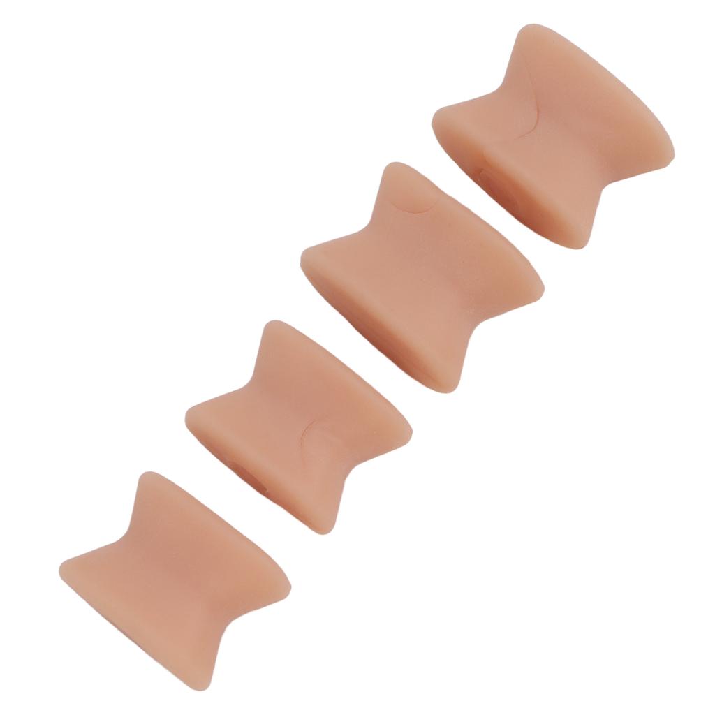 8 Pairs Toes Separator Soft Silicone Relieve Pain Reduce Friction Toes Spacer Bunion Corrector Skin Color