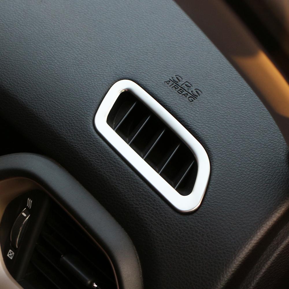 Car Front Air Vent Decor Trim for Jeep Renegade BU 2015-2025 LHD Air Outlet Frame Sticker Stainless Steel Interior Accessories