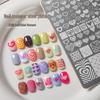X-011 Heartbeat Nail Art Transfer Plate with Scraper – Stylish and High-Value Designs