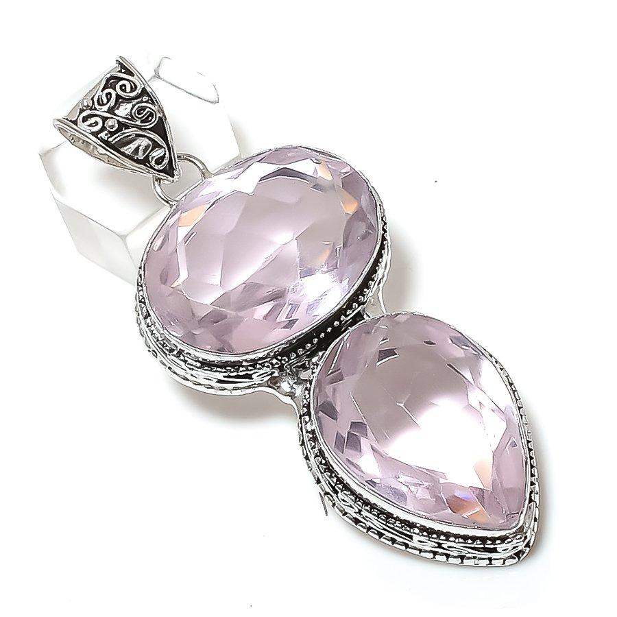 

Pink Kunzite Gemstone Handmade 925 Sterling Silver Jewelry Pendant 2.56 Y6Z94