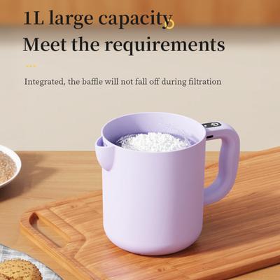 Mixeur Électrique Portatif Rechargeable Batteur à Œufs Lave-Riz Bol à Mélanger 1L Outil de Pâtisserie Polyvalent pour Mélanger Fouetter