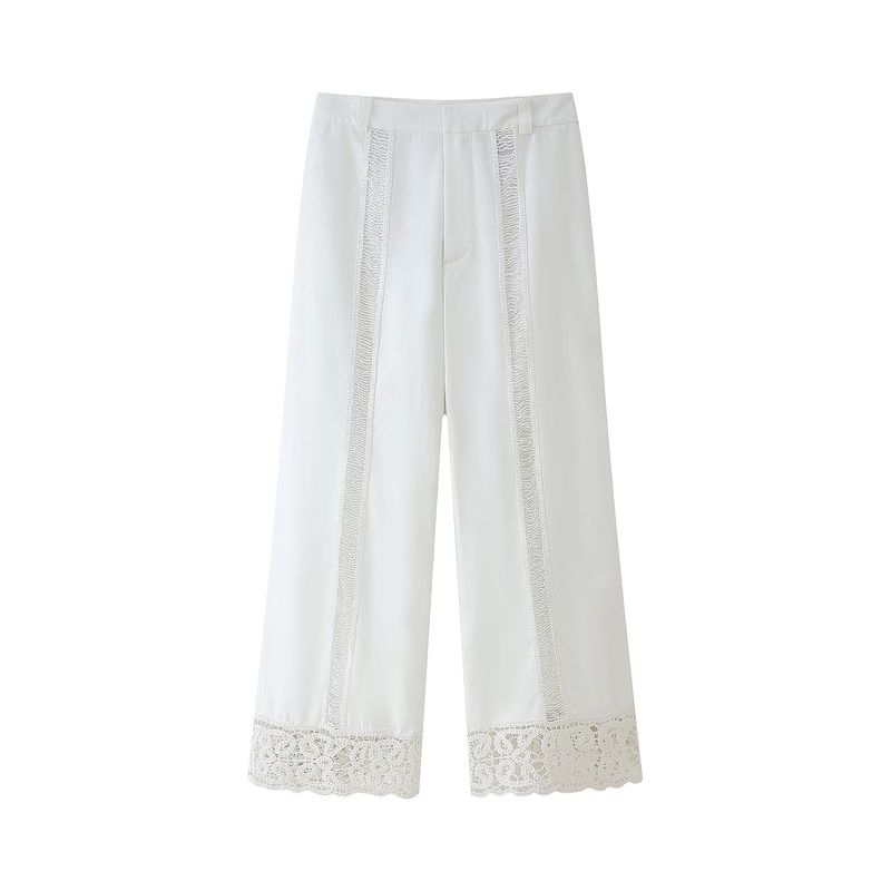 Jnleaog Spring New Arrival Women's Clothing Fashion Style French Fashion Crocheted Shirt Pants Suit 4786043