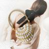 Mini Heart Chain Evening Bag with Diamond-Inlaid Stones