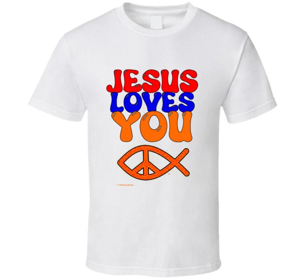 Jesus Loves You Groovy Jesus Christian Gift T Shirt S