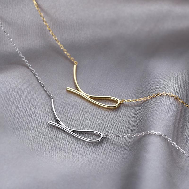 Beixi S925 Sterling Silver Women s Geometric Collarbone Necklace 925 Silver