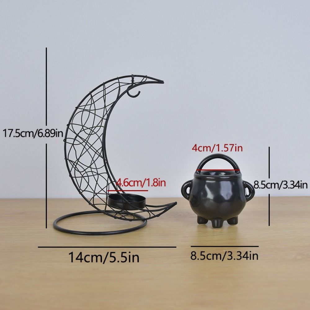 Moon Aromatherapy Stove Hanging Design Tealight Holder Decorative Essential Oil Burner  SPA Use