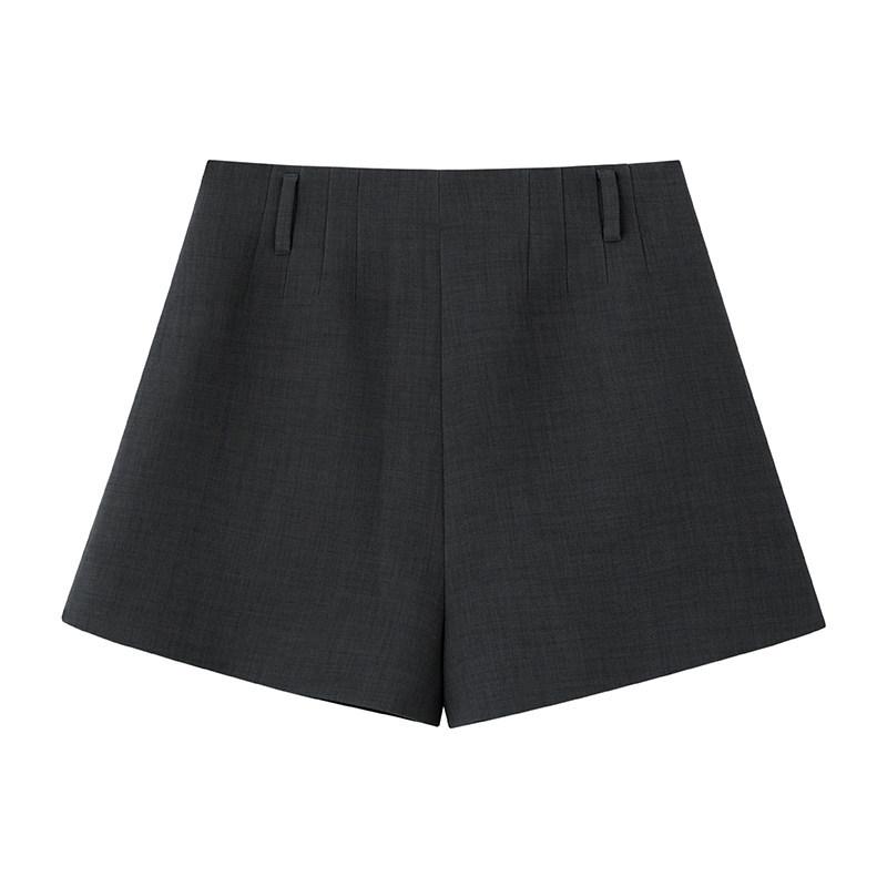 

Lu Qing Yi First Awakening Women s Classic Pleated Shorts - Spring/Summer Versatile French Texture Casual Pants L
