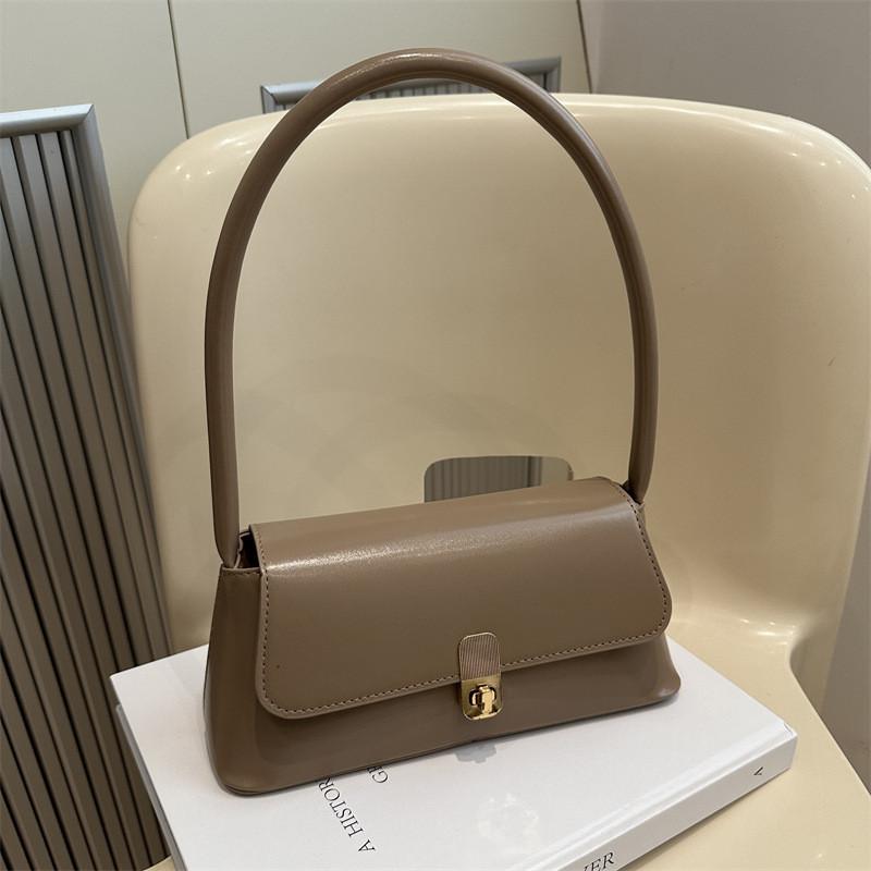 Stylish Retro Pu Shoulder Bag For Women 2024 Simple Fashionable Crossbody Purse