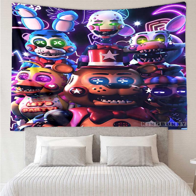 Fnaf Horror Circus Tapestry, Unique Design Tapestry, Wall Decor for Bedroom,Livingroom, Playroom,Heartwarming Fan Holiday Gifts