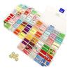 Angelicate Pre-cut Chirimen Fabric for Tsumami Zaiku, with Felt, Scraps, Plain & Patterned, 14 Colors, 10 Sheets Each (Pastel A) - 140 Cut Fabric