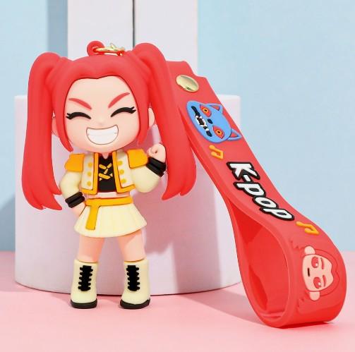 Hot New Demon Hunter Girl Group Keychain Popular Pendant Decorative Small Gift KPOP Lightweight Carry Portable Mini Cute