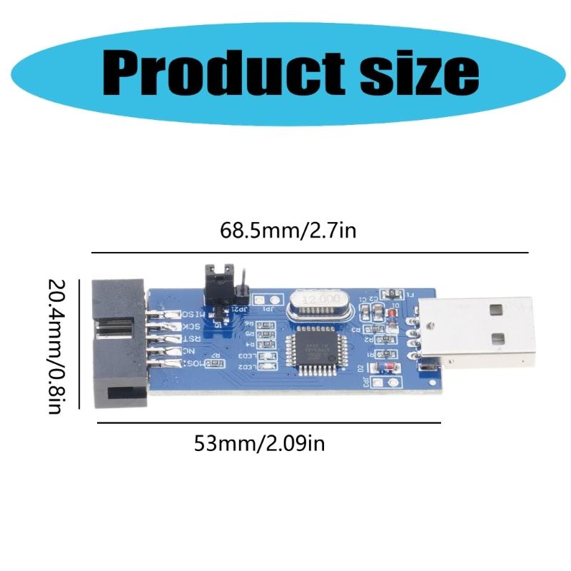 Double Voltages AVR USB ISP Asps Programmer For Microcontroller Firmware Updates Supports 3.3 V And 5V Power Supply
