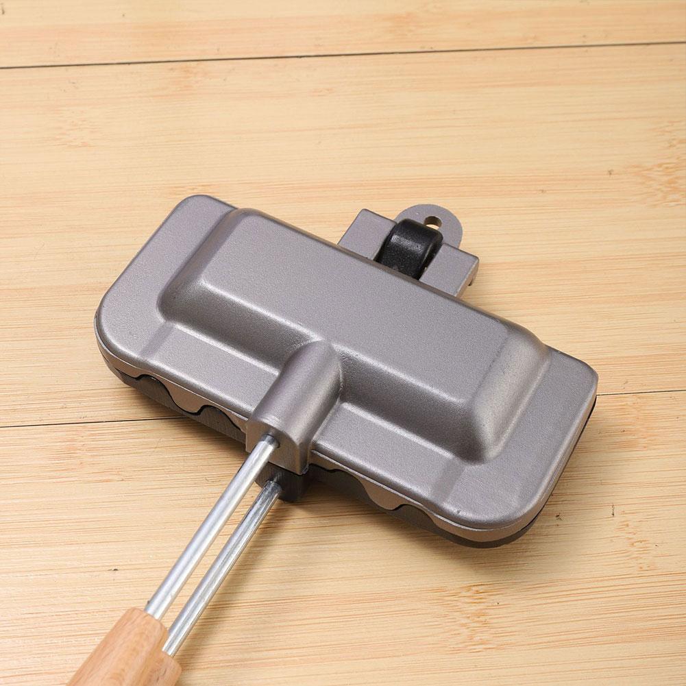 Double-Sided Sandwich Pan Non Stick Aluminum Alloy Grill Frying Pan Bread Toast Breakfast Machine Double-Sided Sandwich Fry Pan