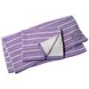 Hiorie Border Gauze Bath Set of Senshu Towel Japanese-made Towels, 2, Grape,
