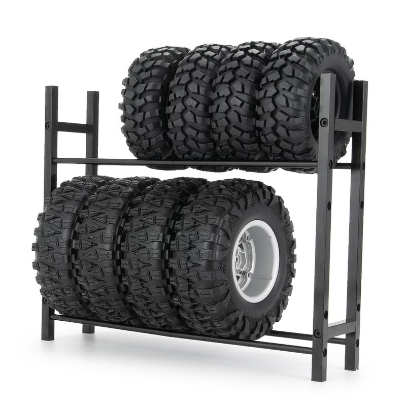 YEAHRUN Metal Alloy Tire Rack for Axial SCX10 Wraith 90048 F350 TRX-4 1/10 RC Car Crawler Model Parts 1.9/2.2inch Tires Wheels