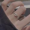 O-ring Women's Fashion Personality Light Luxury Niche Design Sense Simple Index Finger Ins Cold Wind Opening Ring Adjustable