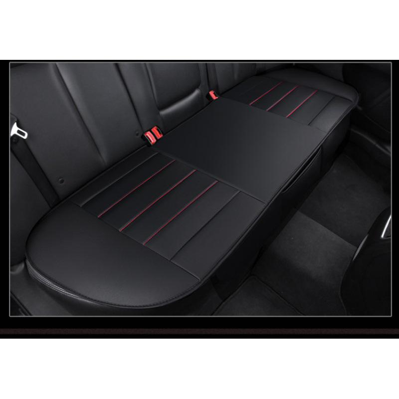 Universal Color Block Car Seat Cushion Set - Full Coverage, Non-Slip, No Backrest, Fashionable, Four Seasons, Three Pieces.