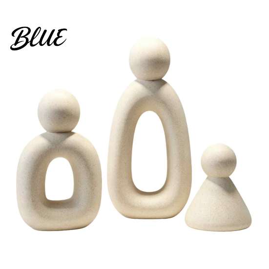 Resin Statue for Home Decor Family of Three Sculpture  Abstract Figurine  Modern Minimalist Sculpture Office TV Cabinet Entryway  Housewarming