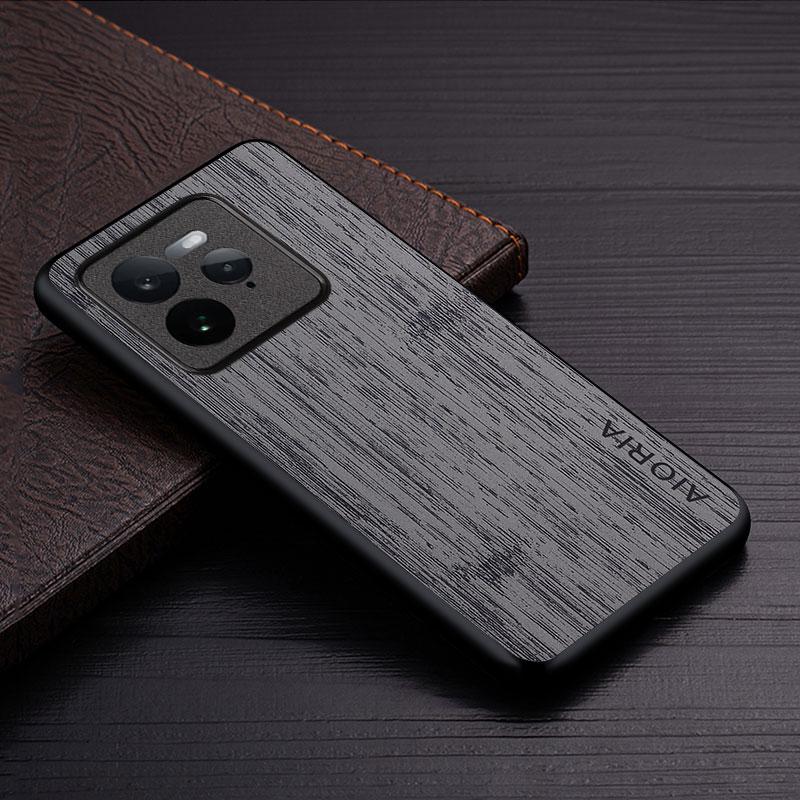 Case for Realme GT 7 7T Pro funda bamboo wood pattern Leather phone cover Luxury coque for Oppo realme GT 7 Pro case capa