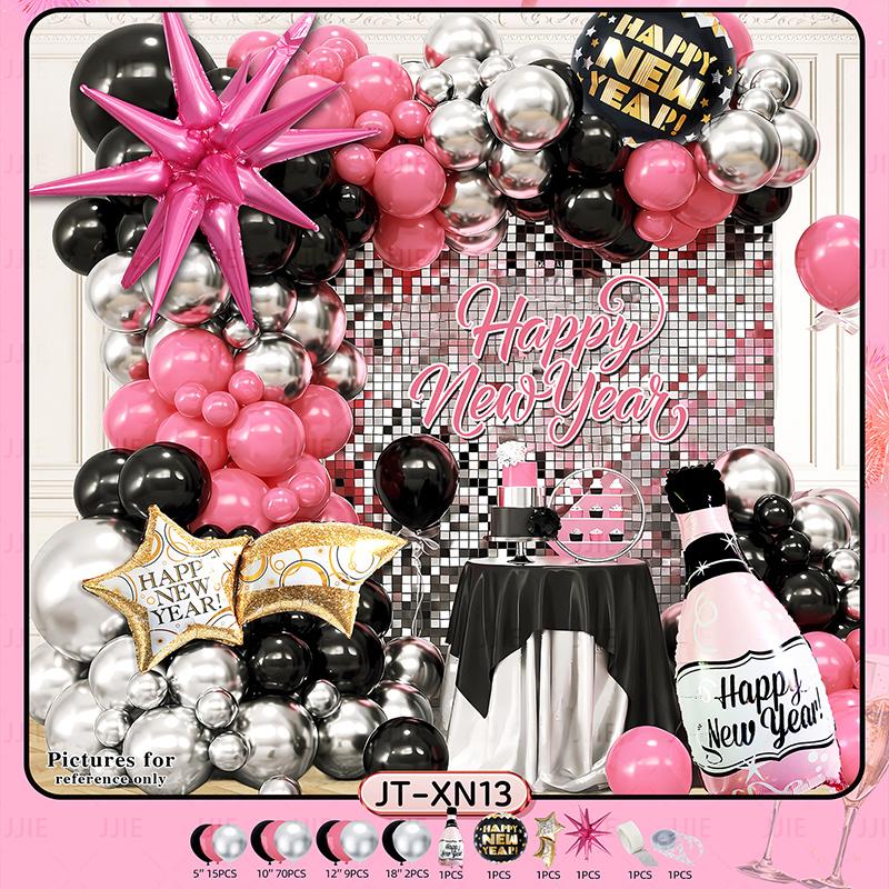 Happy New Year 2026 Aluminum Foil Balloons Gold Number Set Banner Letter Welcome 2026 Party Decorations 2026 Decorations