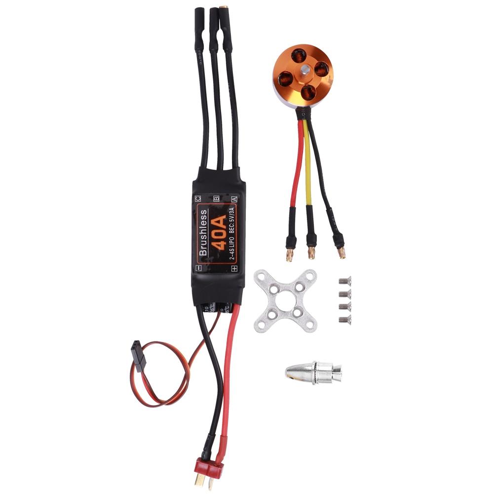 40A Brushless ESC Black A2217 KV1100   KV1250   KV2300 Brushless Motor for Remote Control Drone(A2217 1250KV )