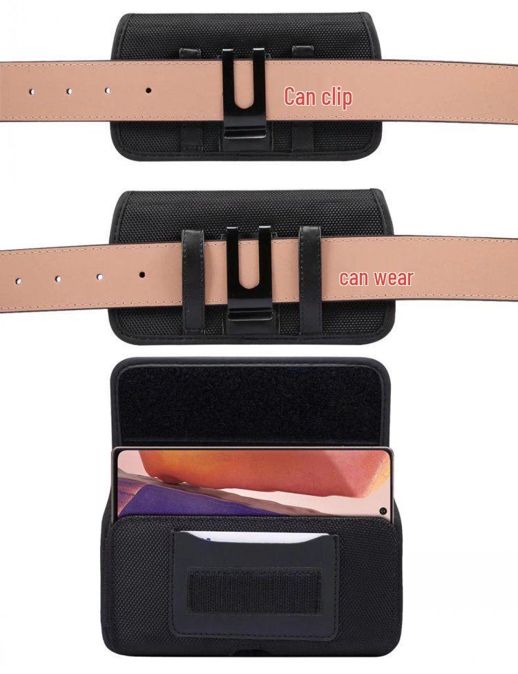Men's Wear-Resistant Waist Bag: Fabric Belt Pouch & Phone Case for Work or Construction