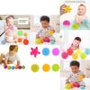 6pcs Baby Soft Massage Sensory Development Puzzle Ball Sound Toys For Infants