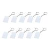 Pack of 10 Blank Aluminum Metal Keychains for Custom Heat Transfer Designs Sturdy Lightweight Sustainable