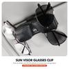 Leather Car Sun Visor Glasses Case Card Ticket Pen Buckle Clip For Citroen Grand Berlingo Jumper Celysee Xsara Picasso Aircross