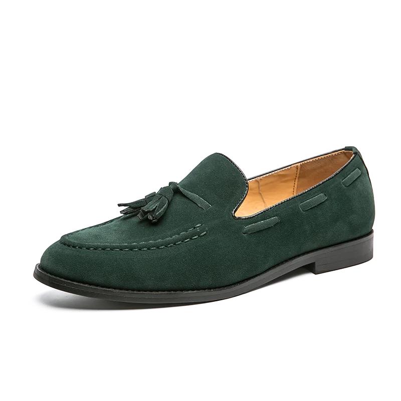 

Мода 2025 Новая Мода Полосатая Лоскутная Кожаная Обувь Ручной Работы Свадебная Обувь для Вечеринки Мужские Лоферы Оксфорды Мужская Классическая Обувь Большой Размер 48 зелёный