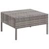 6 Piece Garden Sofa Set with Cushions Poly Rattan Grey