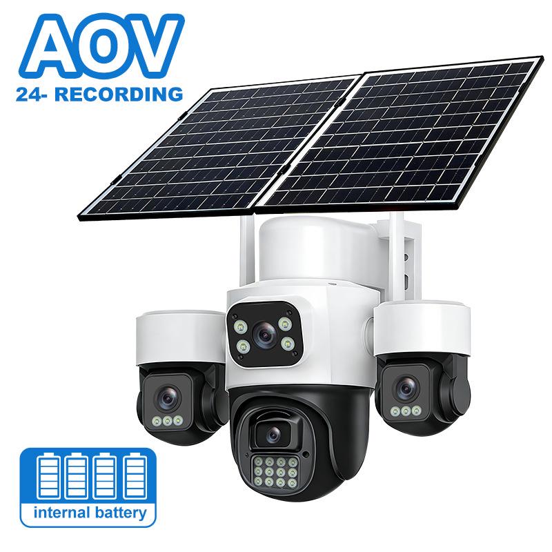 20MP 4G Ultra-Clear Solar Wireless Camera with Four Lenses for Home & Outdoor Use