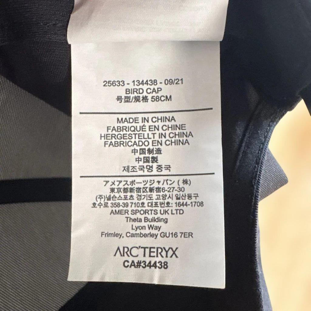 Used ARC'TERYX Bird Cap Black Hat Cap