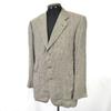 mila schon Italy Linen Silk Tailored Jacket Men L 50 Brown Blazer Spring Summer(USED)