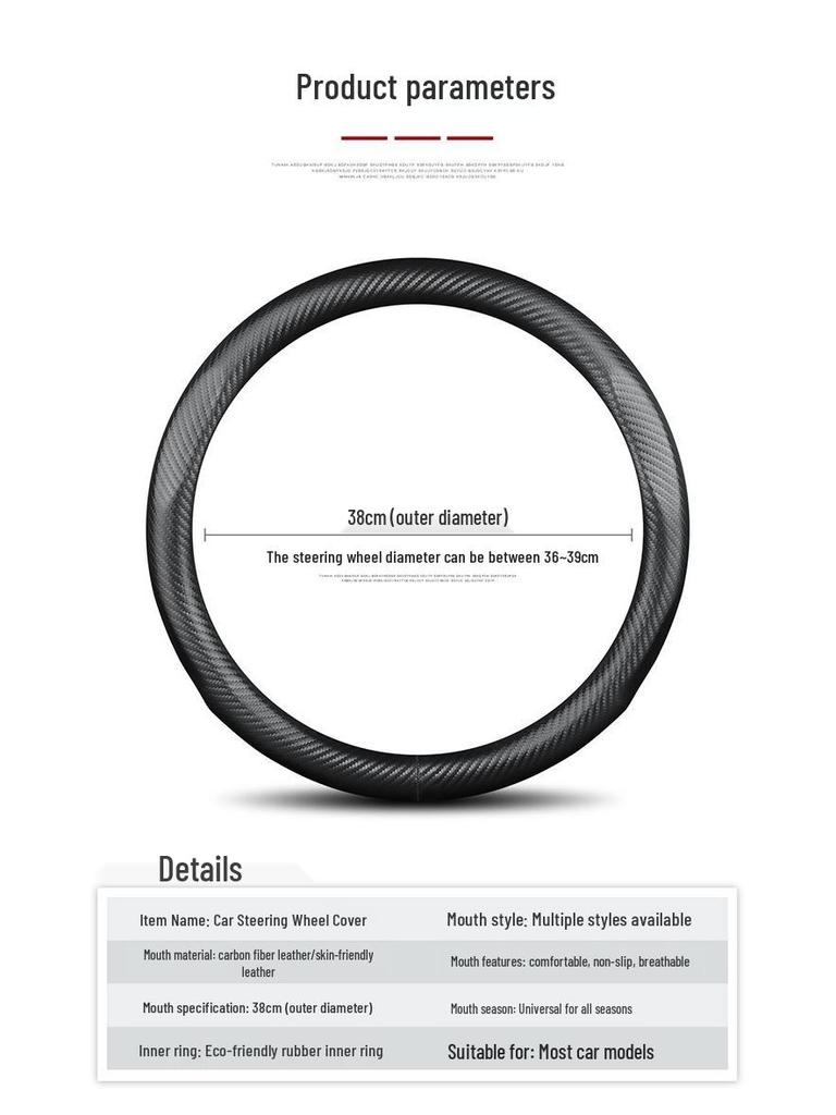 Premium Genuine Leather Steering Wheel Cover for BAIC BJ20, BJ30, BJ40, F40, BJ80