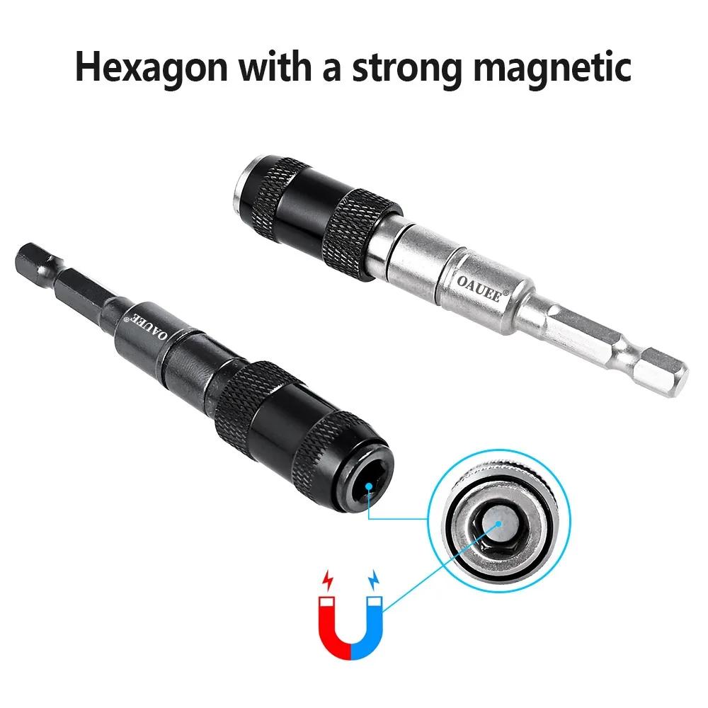 1/4" Hex Shank Magnetic Screwdriver Bit Screwdriver Bit Adjustable Magnetic Swivel Bracket Screwdriver Extension Adapter