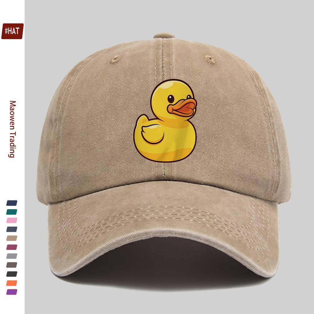 Pc Cute Duck Pattern Printed Baseball Cap Home Decor Hat Adorable Casual Printed Papa Cap Adjustable Strap MultiColor Opti
