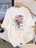 Summer T-shirt for Women, Beautiful Flowers and Growth, Loose Round Neck, Soft and Comfortable T-shirt, Casual Wear Harajuku Y2K