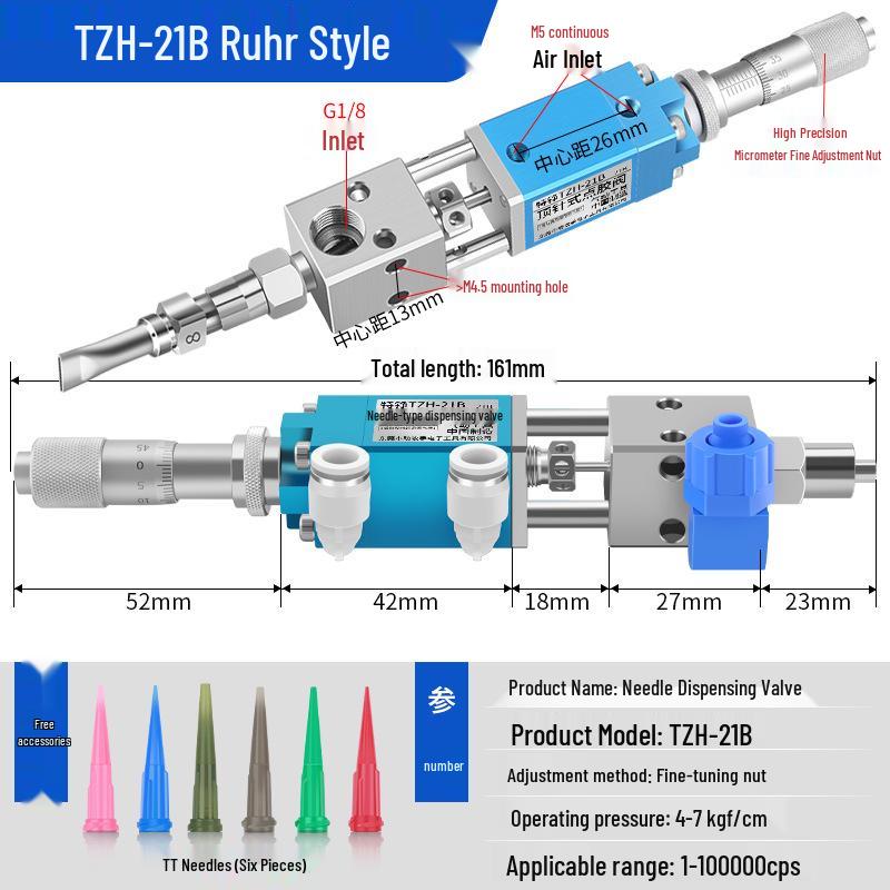 Pneumatic Dispensing Machine for UV Glue and Silicone with Pin-Type Valve and Back-Suction Spray Gun