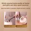 Stainless steel coconut opener 3-piece set,rubber hammer and scraper,easy to use,coconut chicken,coconut ice cream,coconut juice