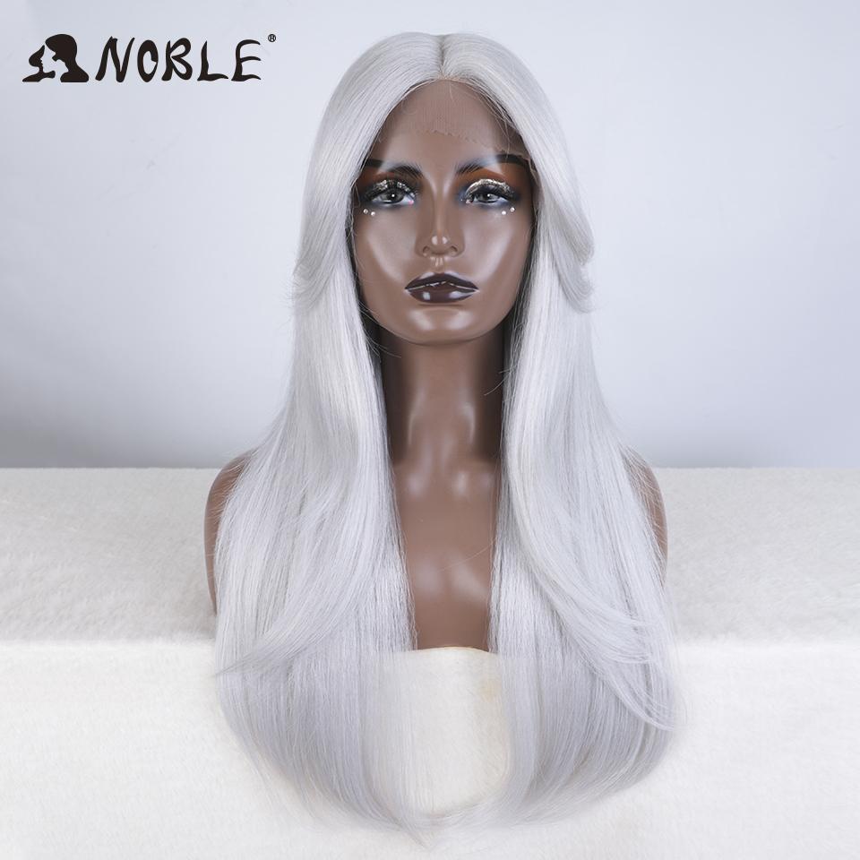 Perruque Noble en Dentelle Synthétique 26" Lisse Ombrée Dentelle Perruque Cosplay Perruque à Raie en Dentelle Perruques Blondes Pour Femmes Perruque Synthétique Perruque en Dentelle