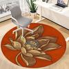 1pc Lotus Bloom Office Round Area Rug,  Mat Suitable For Office, Under Office Chairs Bedroom Living Room Home Decor, Room Deco